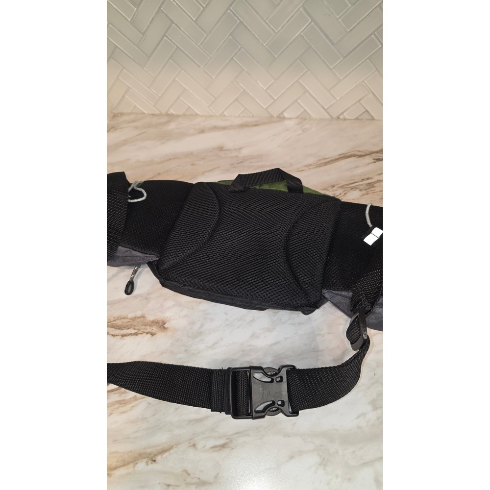 Outdoor Products Green Gray Water Bottle Hiking Fanny Pack Belt Bag - Picture 3 of 6